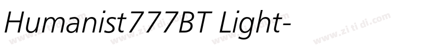 Humanist777BT Light字体转换